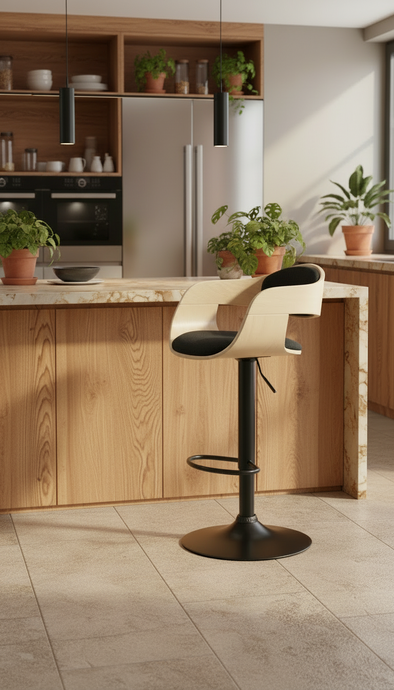 Vintage barkruk draaibaar en verstelbaar - meerdere kleuren