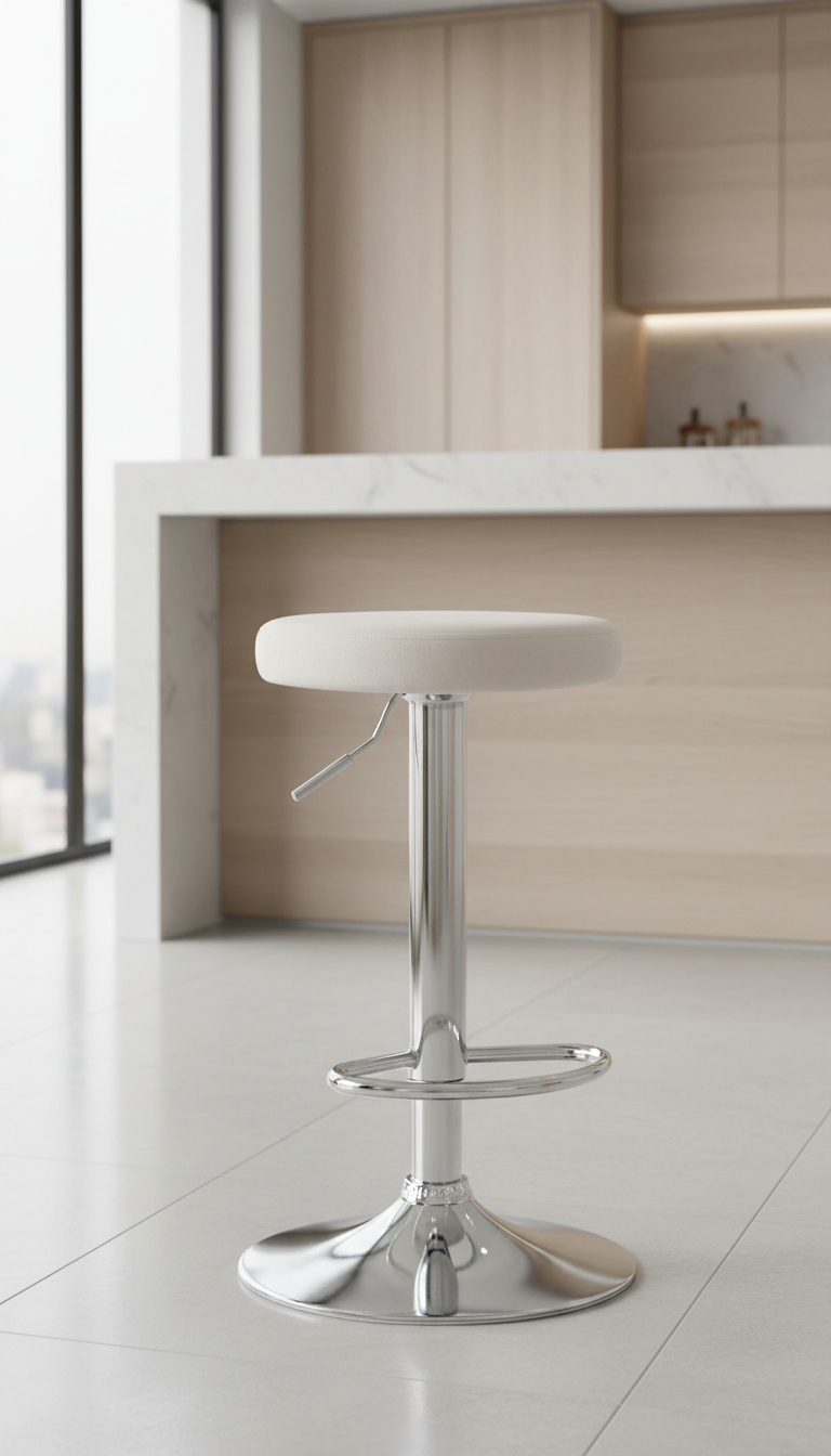 Modern velvet barkruk draaibaar en verstelbaar met metalen frame - meerdere kleuren