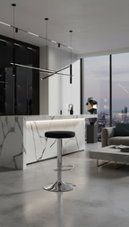 Modern velvet barkruk draaibaar en verstelbaar met metalen frame - meerdere kleuren