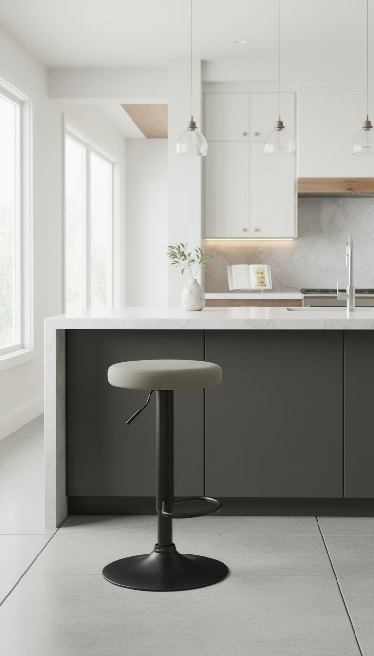 Modern velvet barkruk draaibaar en verstelbaar met metalen frame - meerdere kleuren
