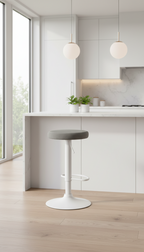 Modern velvet barkruk draaibaar en verstelbaar met metalen frame - meerdere kleuren
