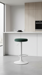 Modern velvet barkruk draaibaar en verstelbaar met metalen frame - meerdere kleuren