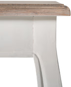 Smalle console tafel van gerecycled massief iepen hout - wit en bruin