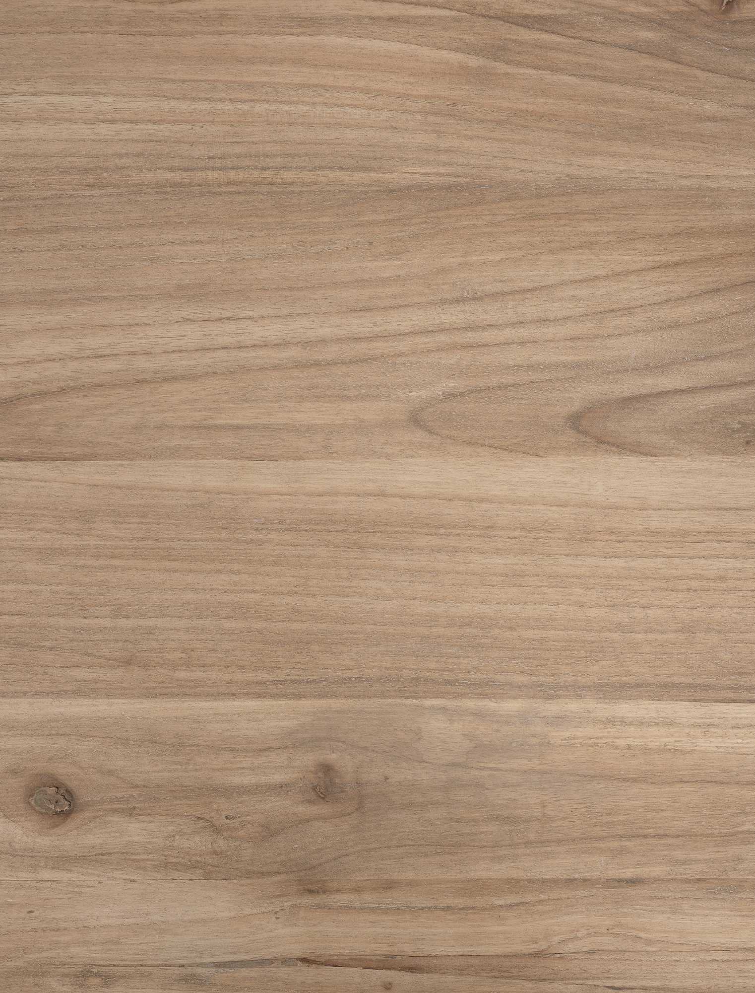 Smalle console tafel van gerecycled massief iepen hout - wit en bruin