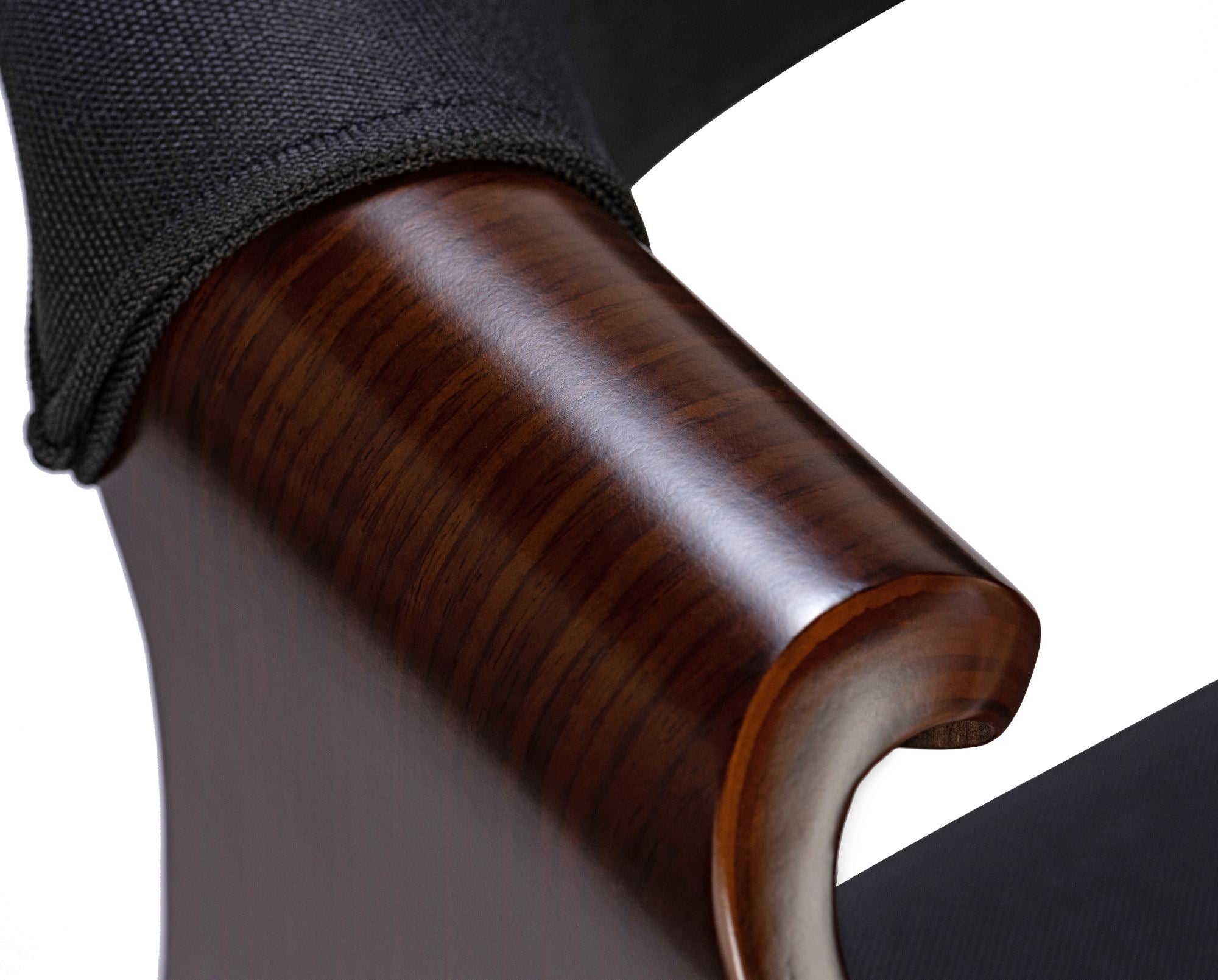 Design stoel ergonomisch met armleuning van hout en stof - meerdere kleuren
