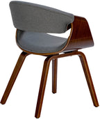 2 design stoelen set ergonomisch met armleuning van hout en stof - meerdere kleuren