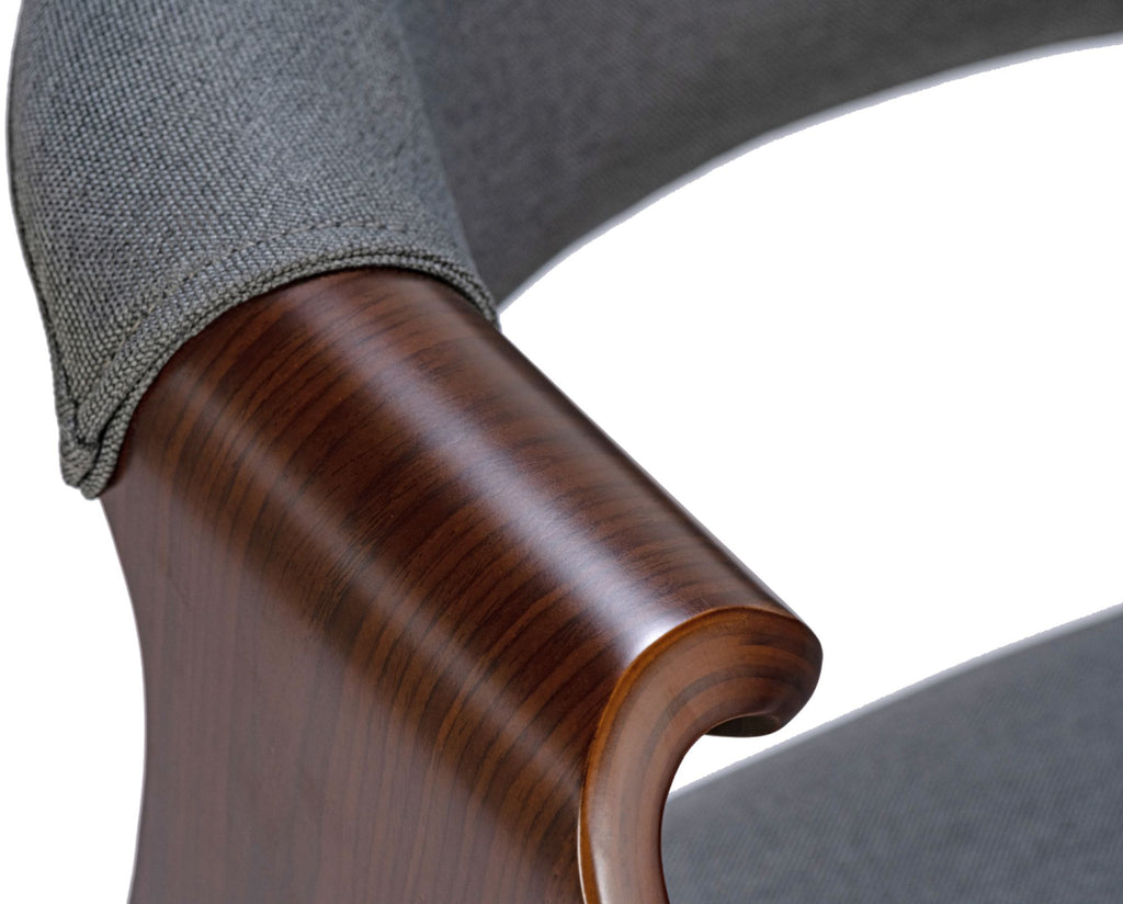 2 design stoelen set ergonomisch met armleuning van hout en stof - meerdere kleuren