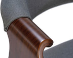 2 design stoelen set ergonomisch met armleuning van hout en stof - meerdere kleuren