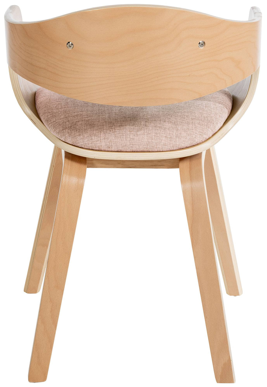 2 vintage stoelen set met armleuning van naturel hout en stof - meerdere kleuren