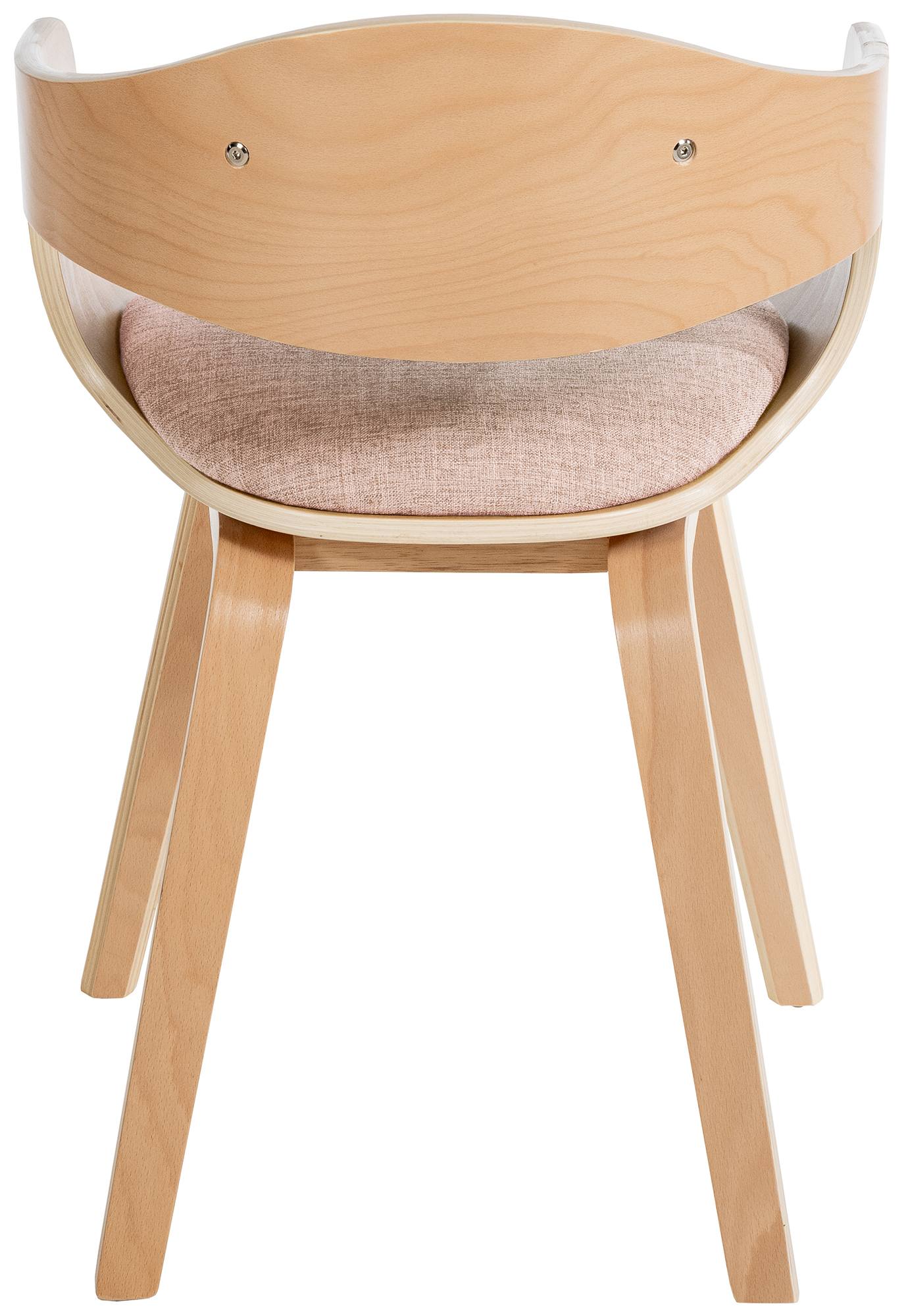 2 vintage stoelen set met armleuning van naturel hout en stof - meerdere kleuren