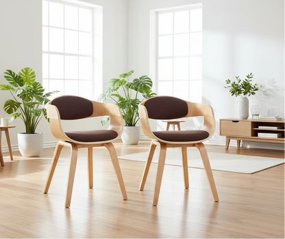 2 vintage stoelen set hout met armleuning - meerdere kleuren