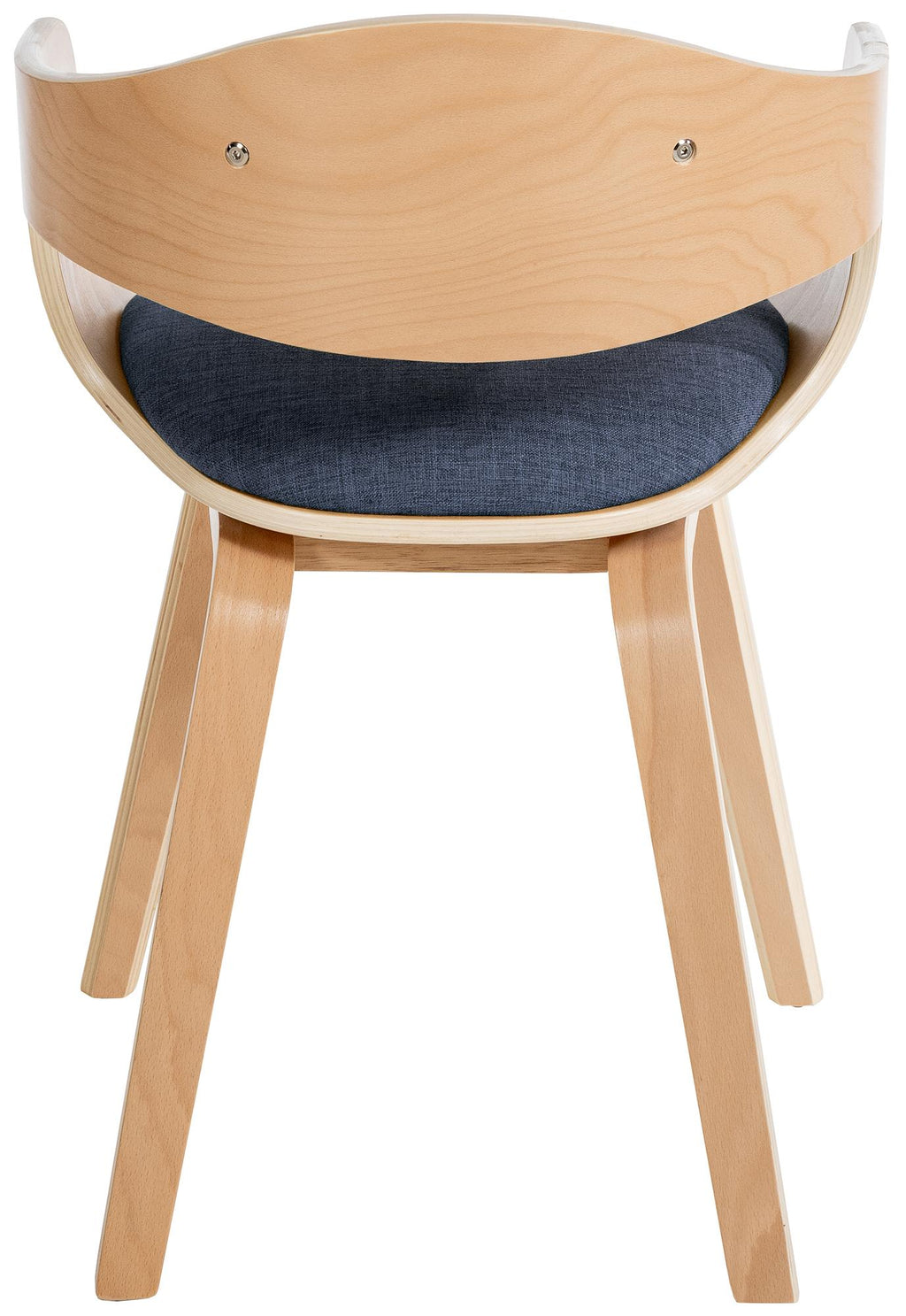 2 vintage stoelen set met armleuning van naturel hout en stof - meerdere kleuren