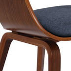 2 vintage stoelen set met armleuning van donker hout en stof - meerdere kleuren