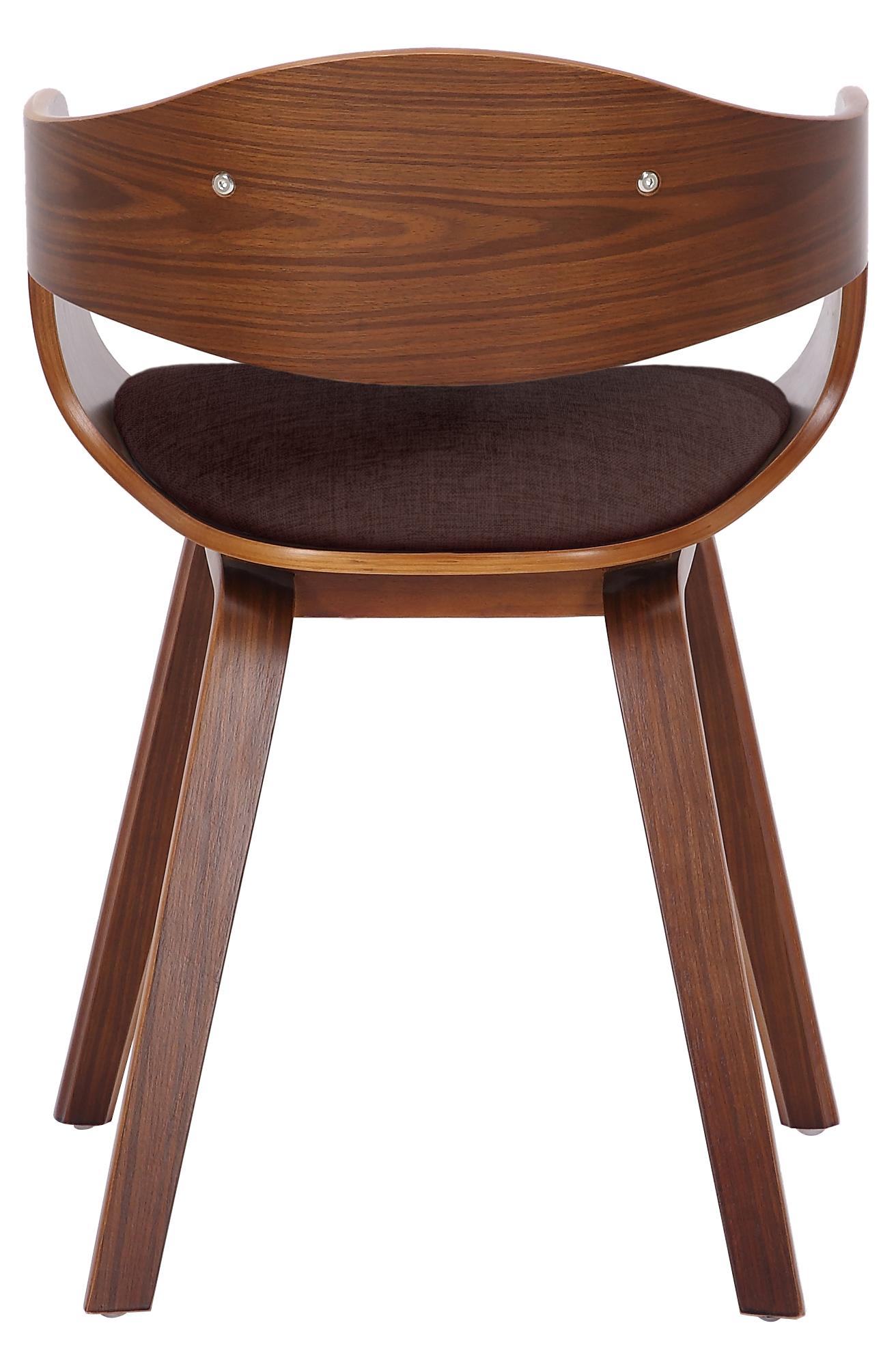 2 vintage stoelen set met armleuning van donker hout en stof - meerdere kleuren