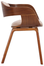 2 vintage stoelen set met armleuning van donker hout en stof - meerdere kleuren