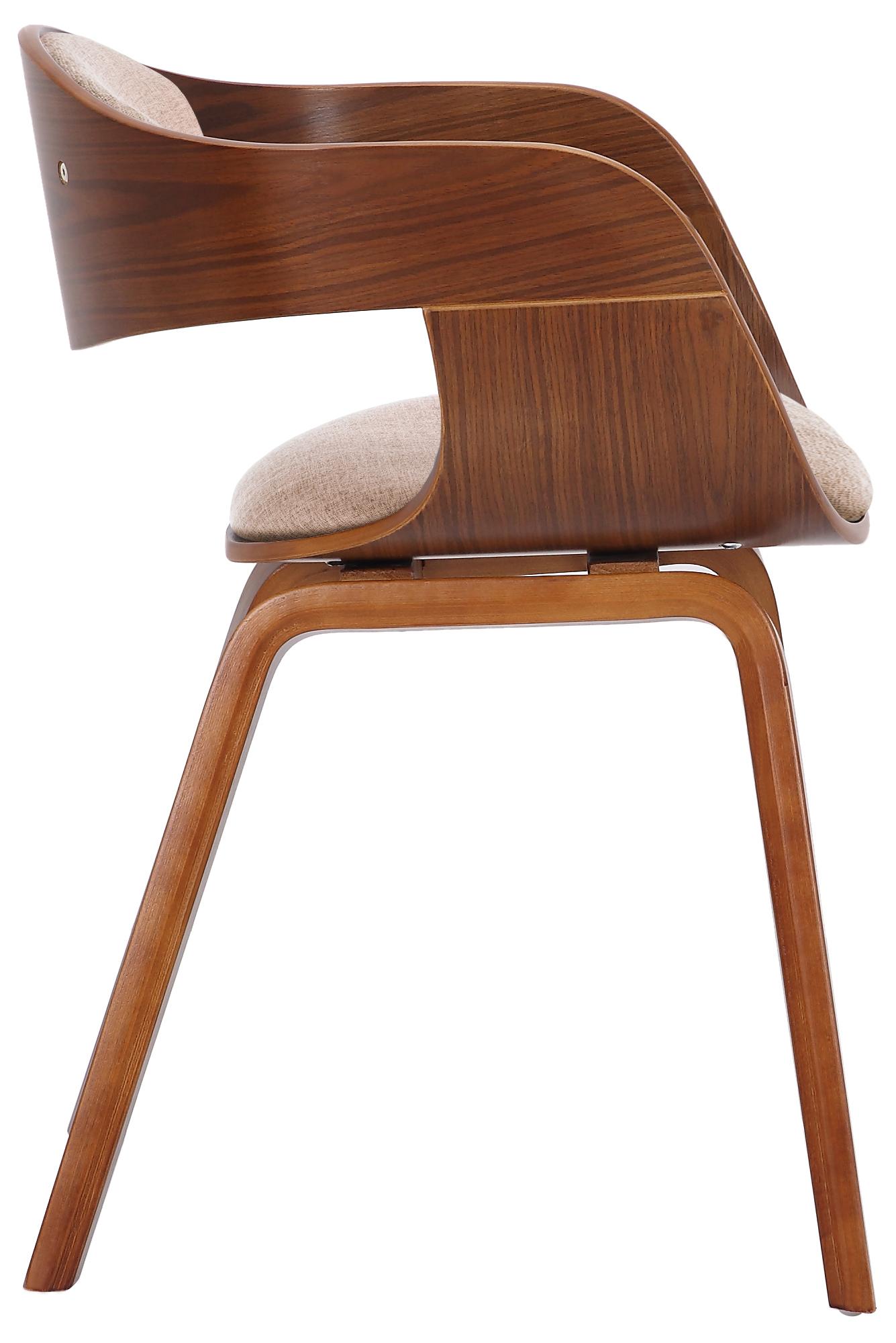 2 vintage stoelen set met armleuning van donker hout en stof - meerdere kleuren
