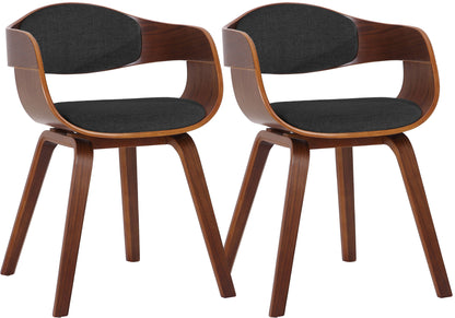 2 vintage stoelen set hout met armleuning - meerdere kleuren