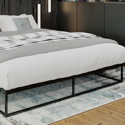 Metalen bedframe minimalistisch zwart - meerdere maten