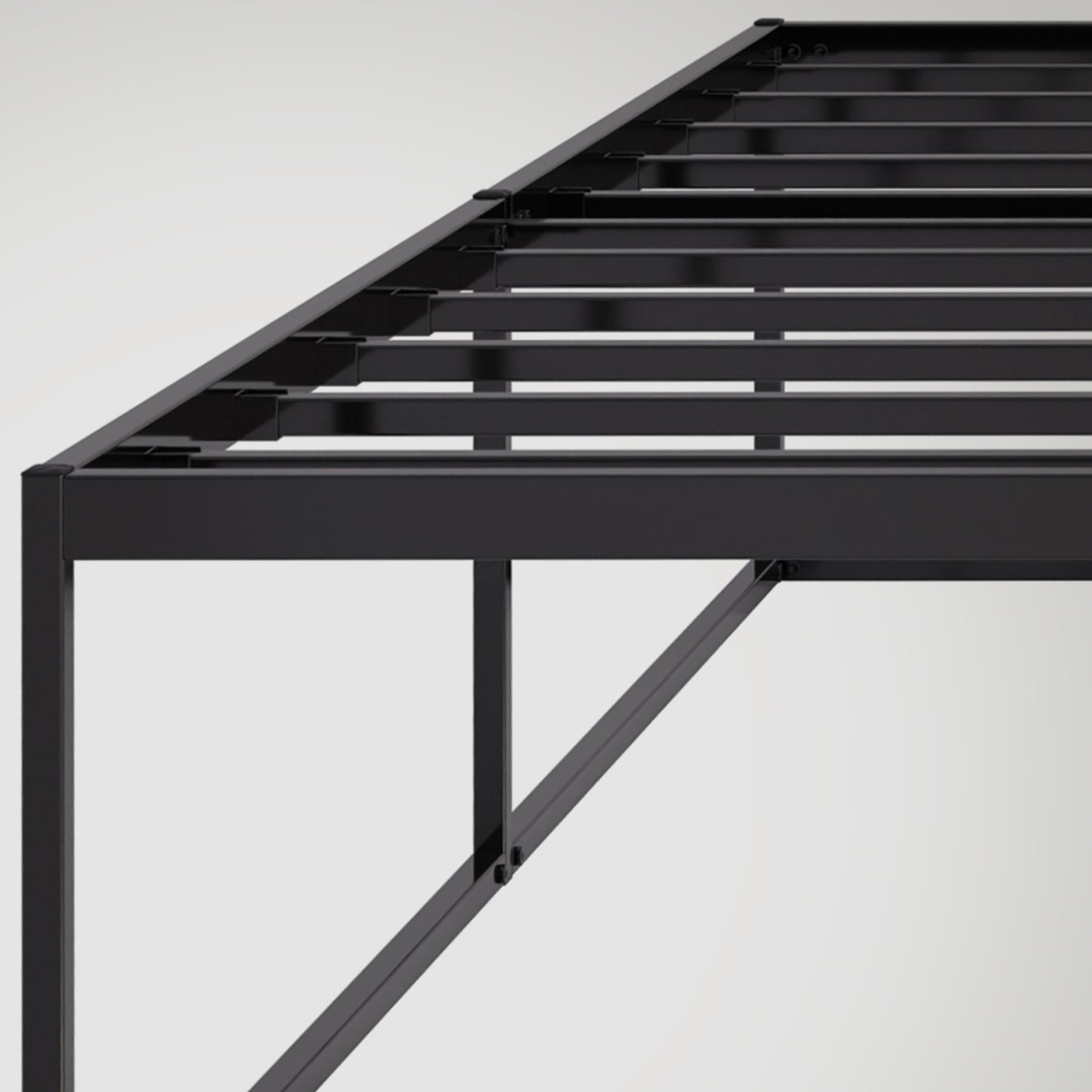 Metalen bedframe minimalistisch zwart - meerdere maten