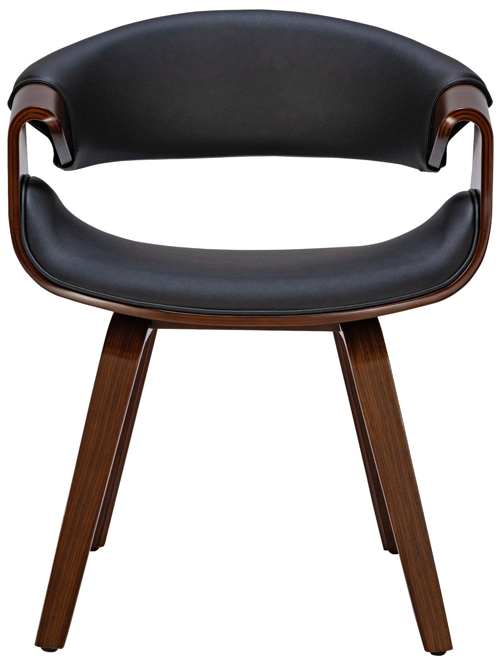 Design stoel ergonomisch met armleuning van hout en kunstleer - meerdere kleuren