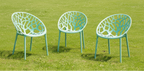 Set van 4 design tuinstoelen van gerecycled kunststof - meerdere kleuren