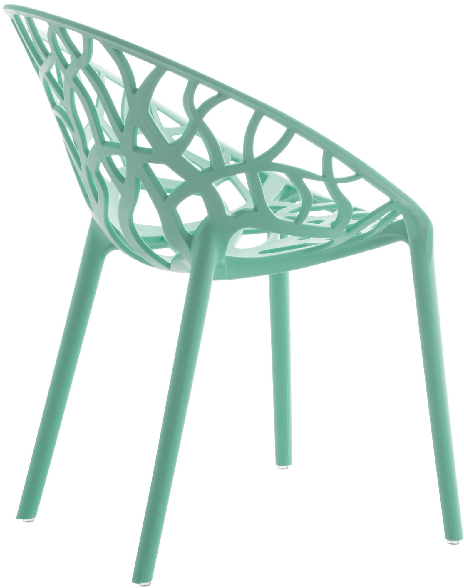Set van 4 design tuinstoelen van gerecycled kunststof - meerdere kleuren