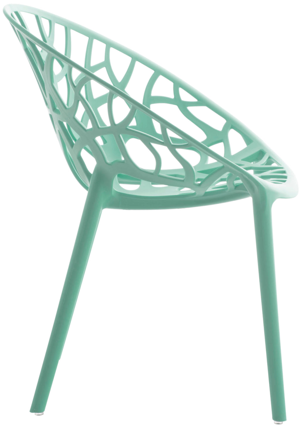 Set van 4 design tuinstoelen van gerecycled kunststof - meerdere kleuren