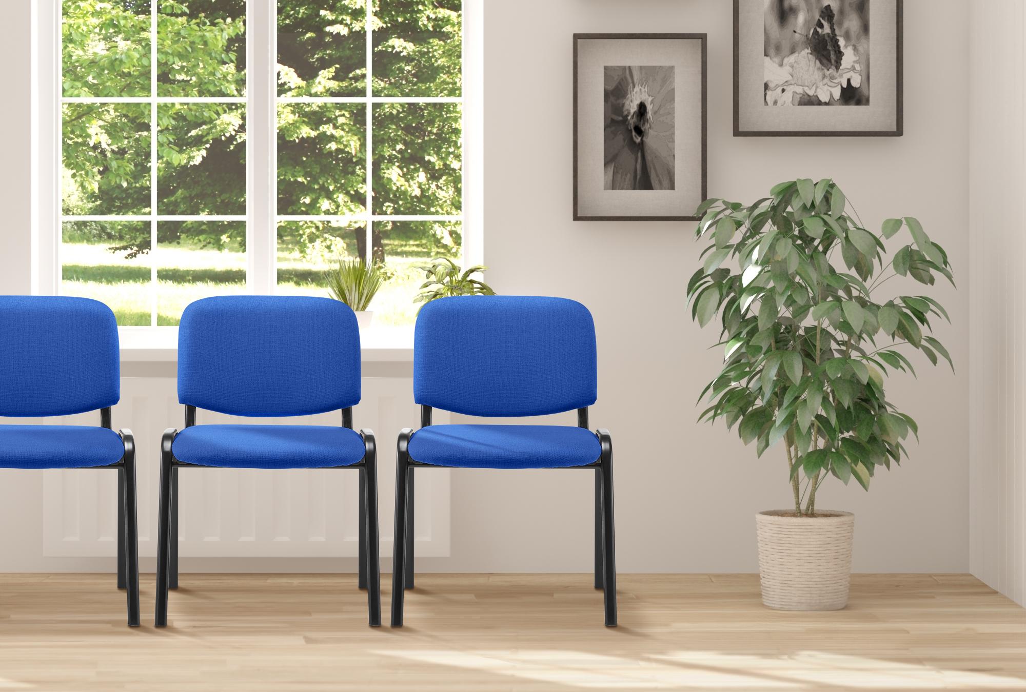 Bezoekers stoel van stof en metaal - meerdere kleuren