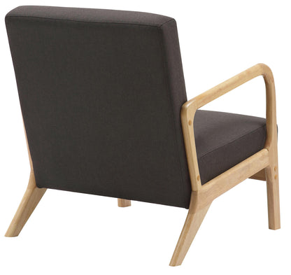 Design vintage fauteuil lounge stoel met houten armleuningen - meerdere kleuren
