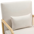 Design vintage fauteuil lounge stoel met armleuningen van rubber hout - meerdere kleuren