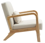 Design vintage fauteuil lounge stoel met armleuningen van rubber hout - meerdere kleuren