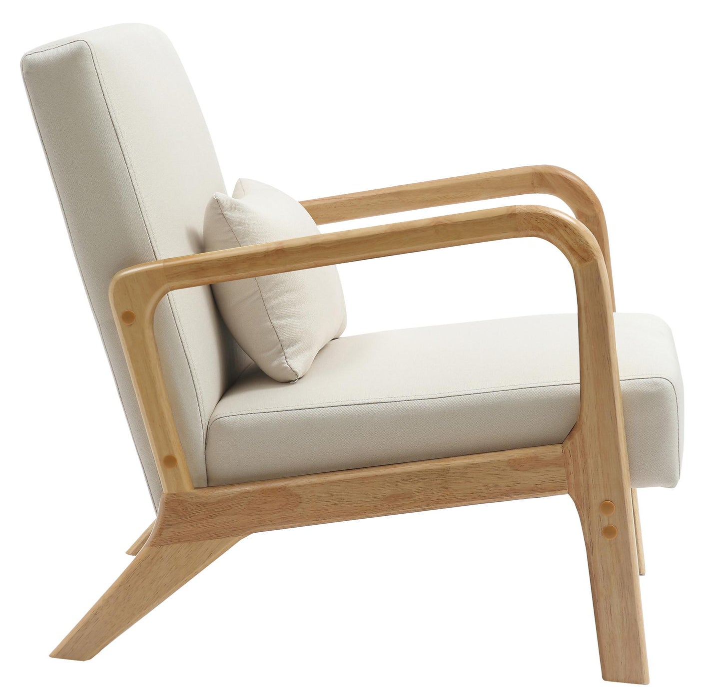 Design vintage fauteuil lounge stoel met houten armleuningen - meerdere kleuren