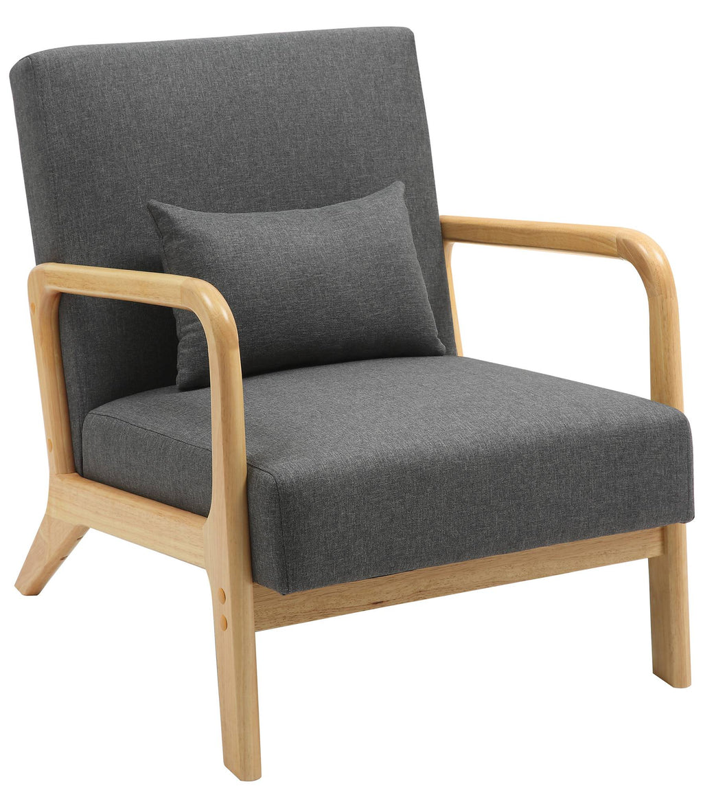Design vintage fauteuil lounge stoel met armleuningen van rubber hout - meerdere kleuren