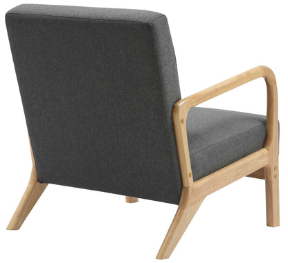Design vintage fauteuil lounge stoel met houten armleuningen - meerdere kleuren