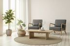 Design vintage fauteuil lounge stoel met armleuningen van rubber hout - meerdere kleuren
