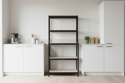 Stellingkast met werkbank metaal - blauw of zwart