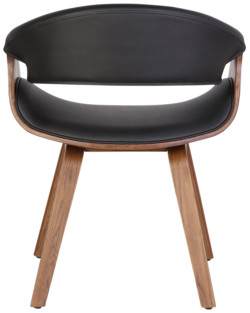 Design stoel ergonomisch met armleuning van hout en kunstleer - meerdere kleuren