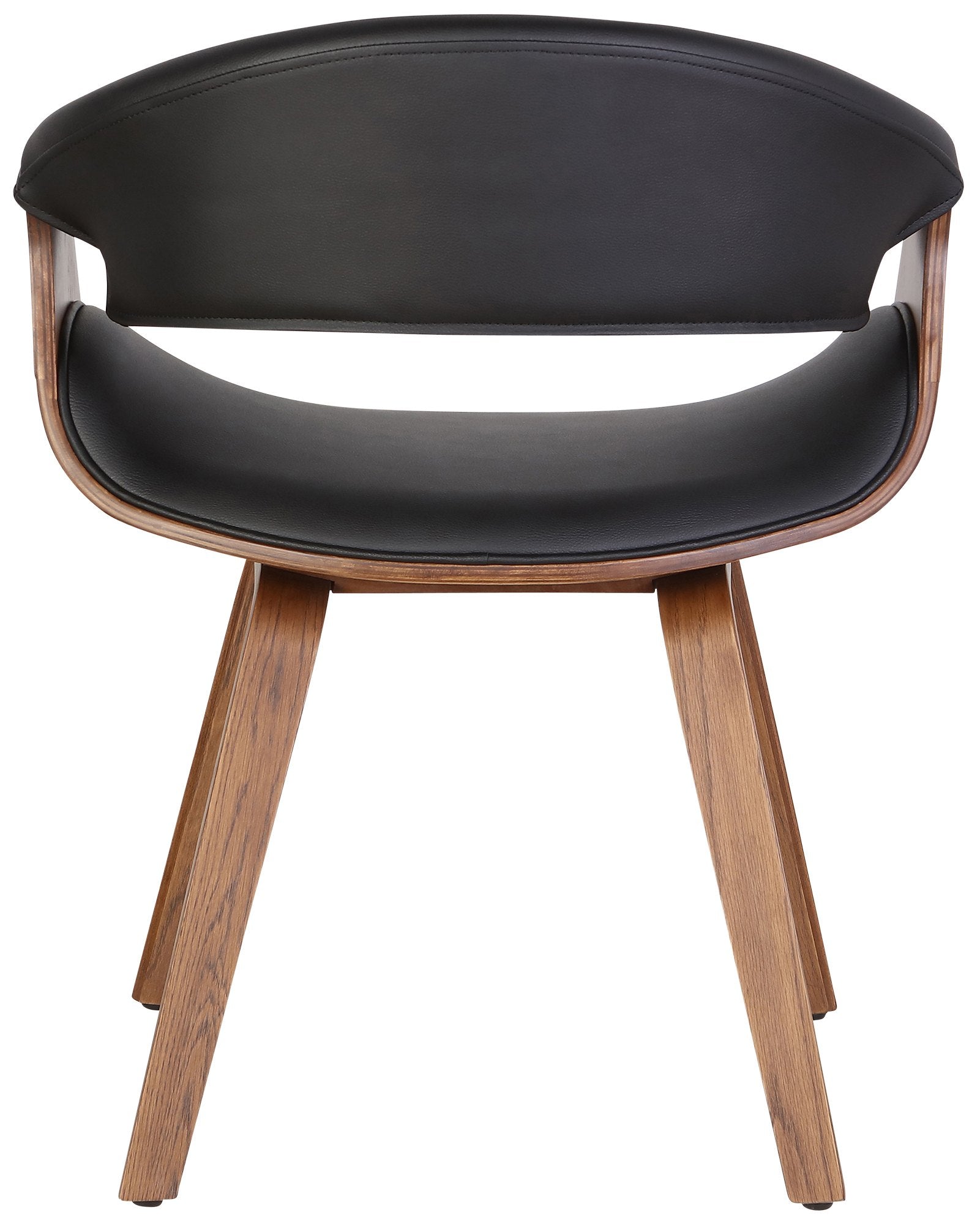 Design stoel ergonomisch met armleuning van hout en kunstleer - meerdere kleuren