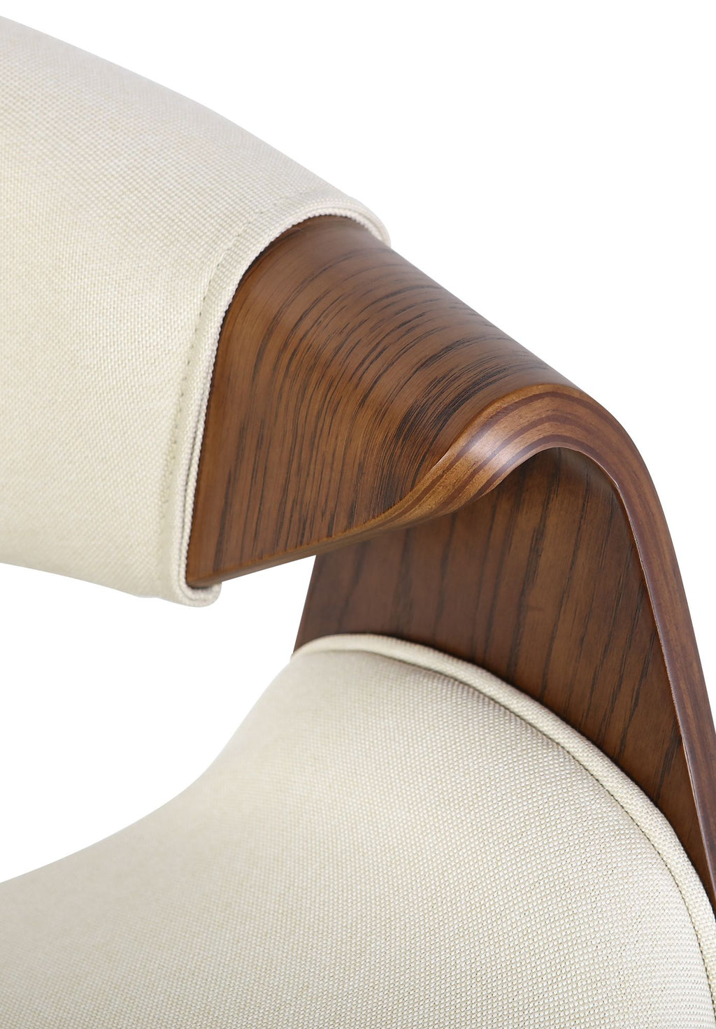 Design stoel ergonomisch met armleuning van hout en stof - meerdere kleuren