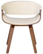 Design stoel ergonomisch met armleuning van hout en stof - meerdere kleuren