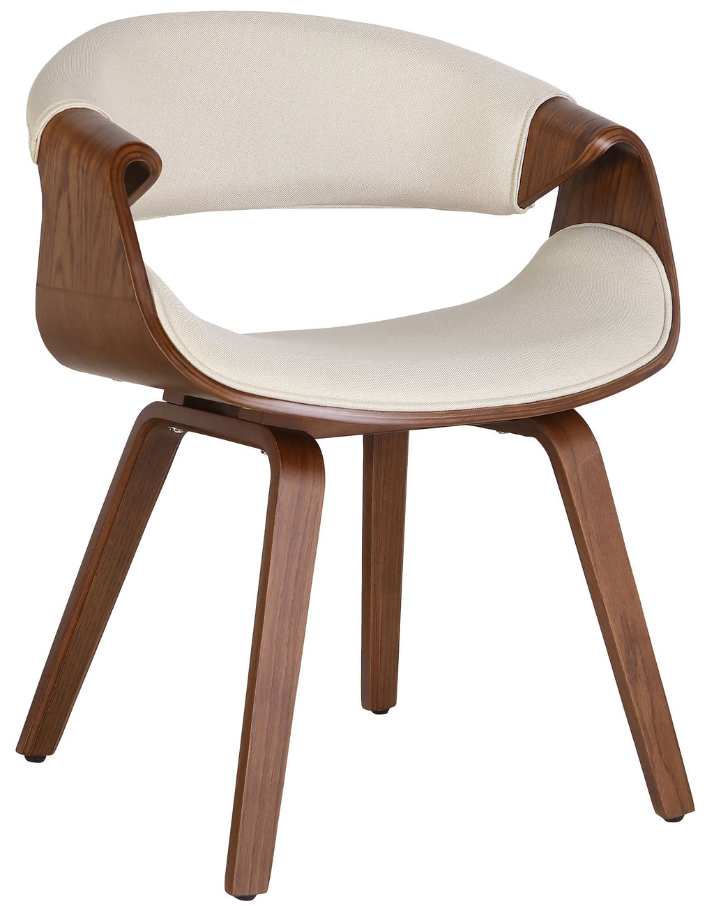 Design stoel ergonomisch met armleuning van hout en stof - meerdere kleuren
