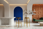 Design barkruk van transparant kunststof - meerdere kleuren