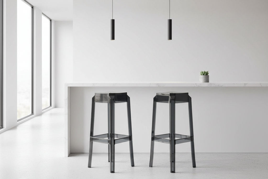 Design barkruk van transparant kunststof - meerdere kleuren