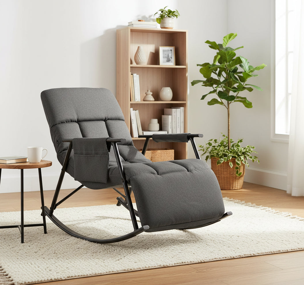 Schommelstoel met verstelbare rugleuning - meerdere kleuren