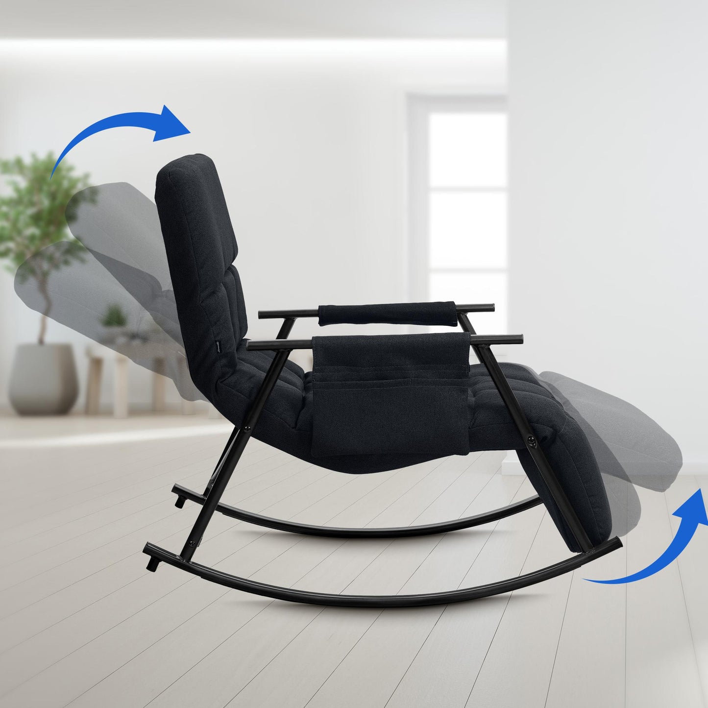 Schommelstoel met verstelbare rugleuning - meerdere kleuren