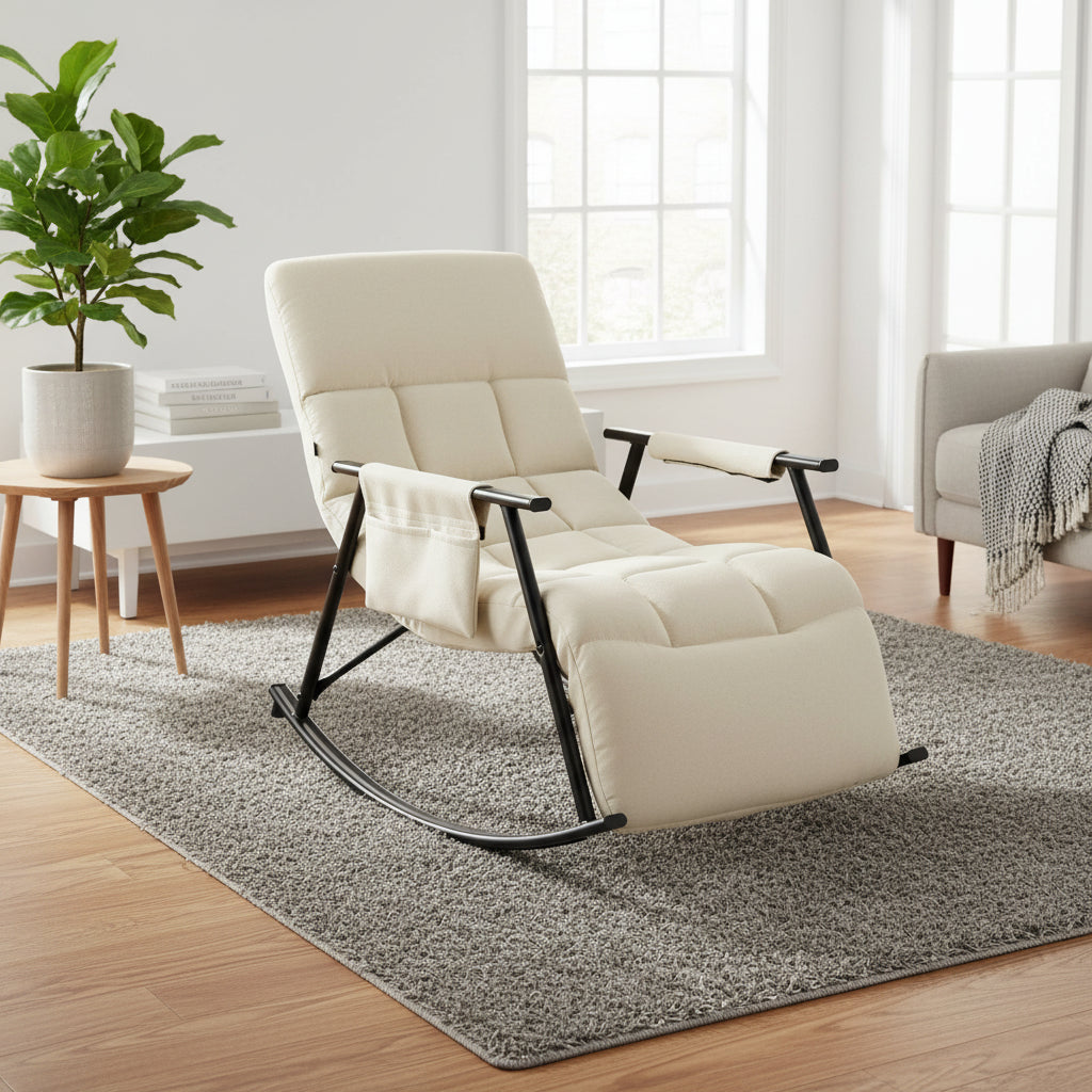 Schommelstoel met verstelbare rugleuning - meerdere kleuren