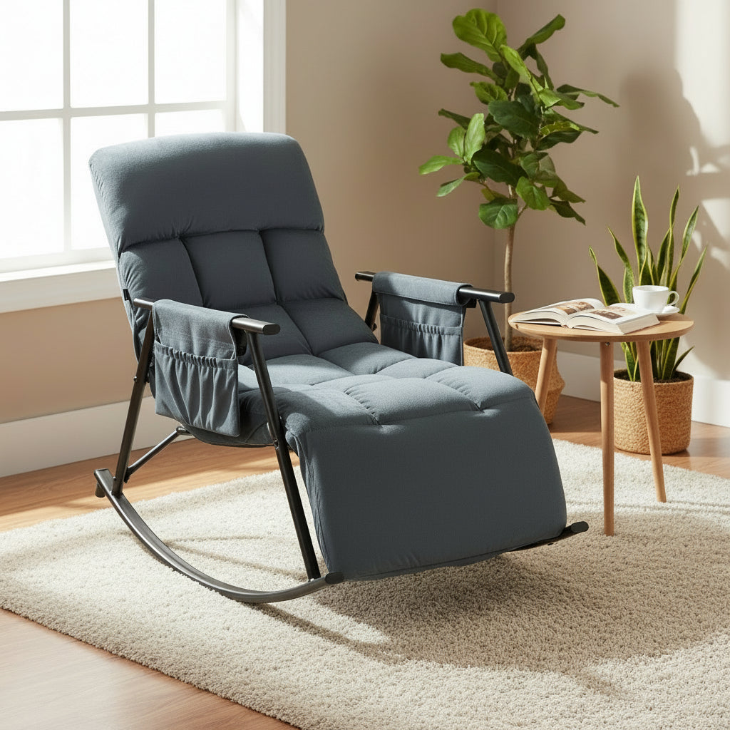 Schommelstoel met verstelbare rugleuning - meerdere kleuren