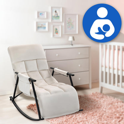 Schommelstoel met verstelbare rugleuning - meerdere kleuren