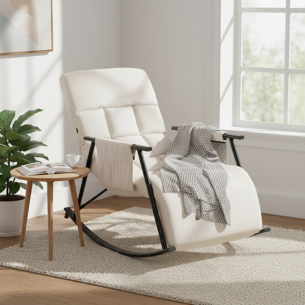 Schommelstoel met verstelbare rugleuning - meerdere kleuren