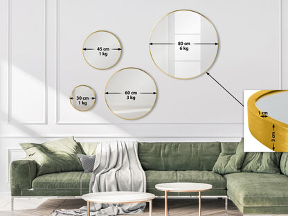 Wandspiegel modern rond - meerdere kleuren en maten